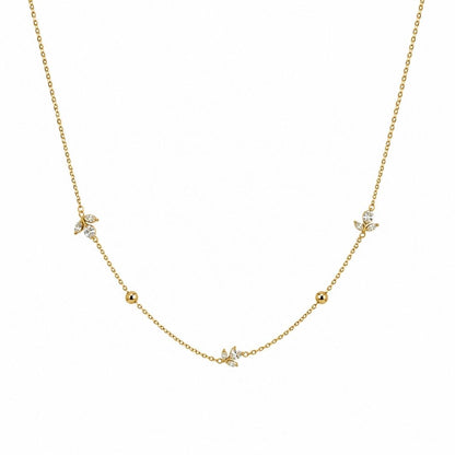 Bahaar Leaf Station Necklace