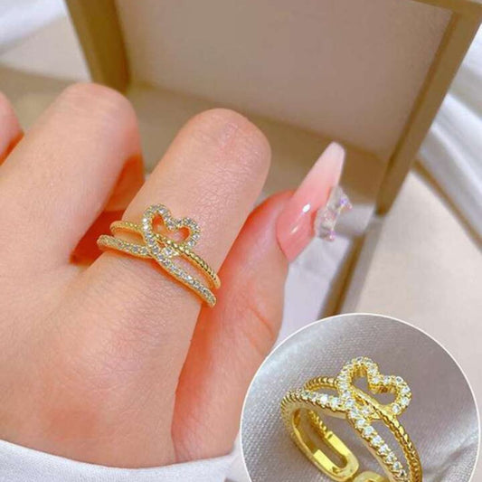 Studded Heart Ring