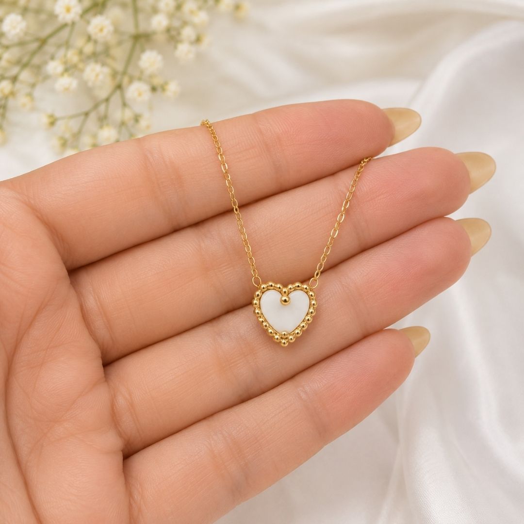 Chandni Reversible Heart Necklace