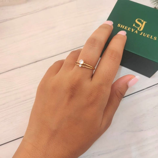 Double Solitaire Ring