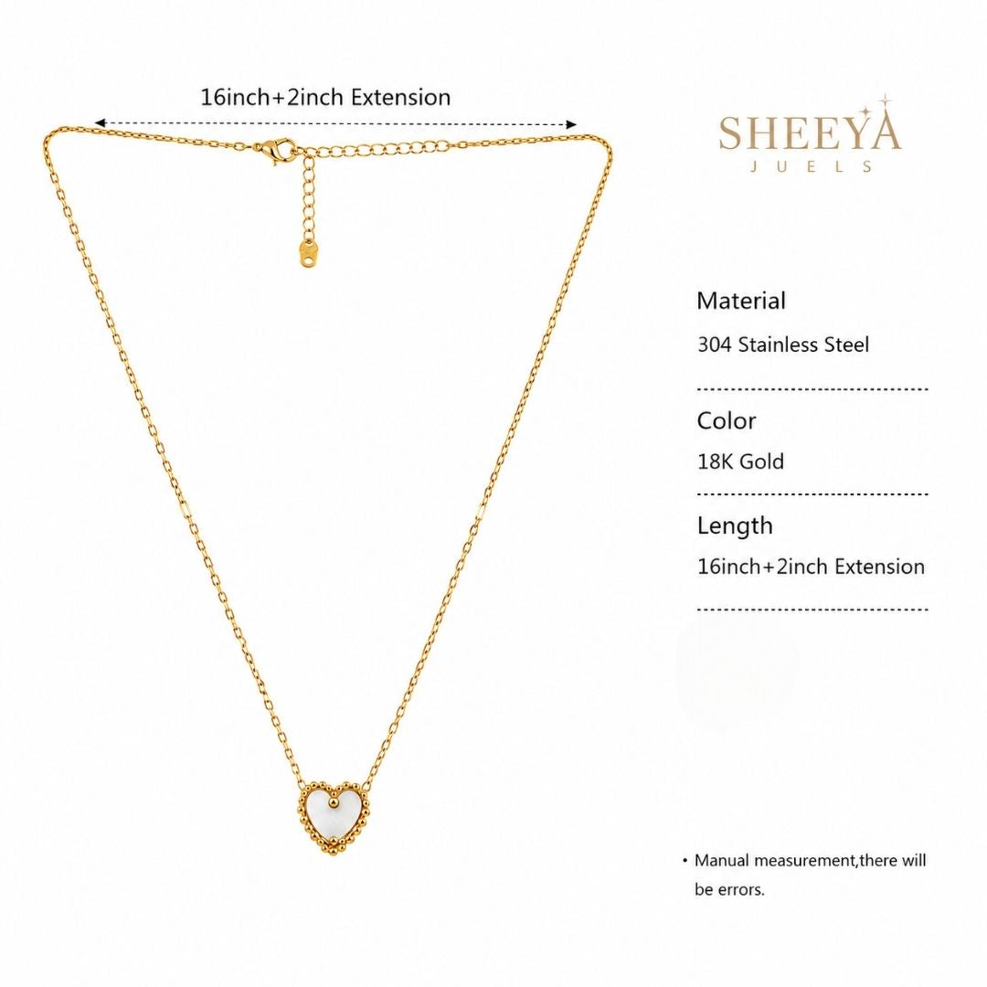 Chandni Reversible Heart Necklace