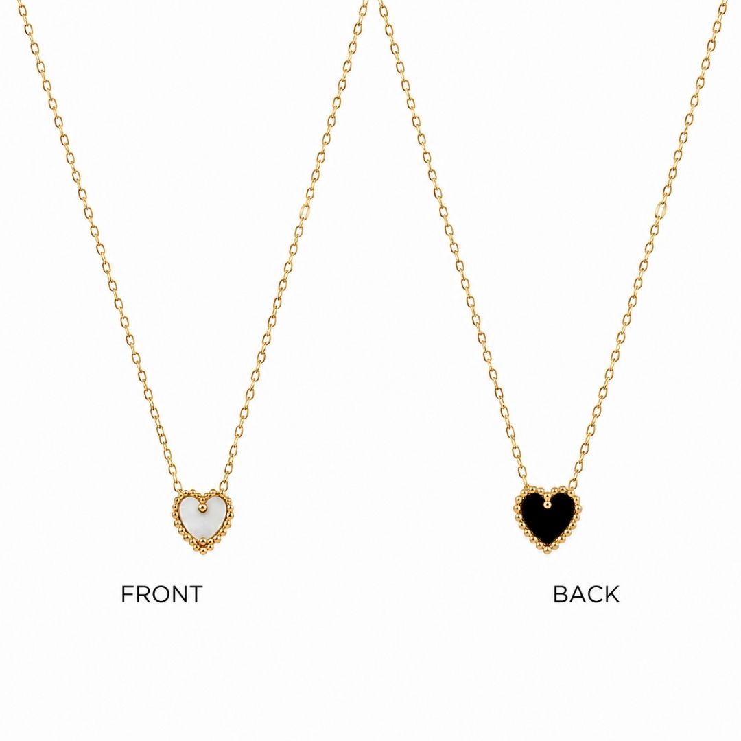 Chandni Reversible Heart Necklace