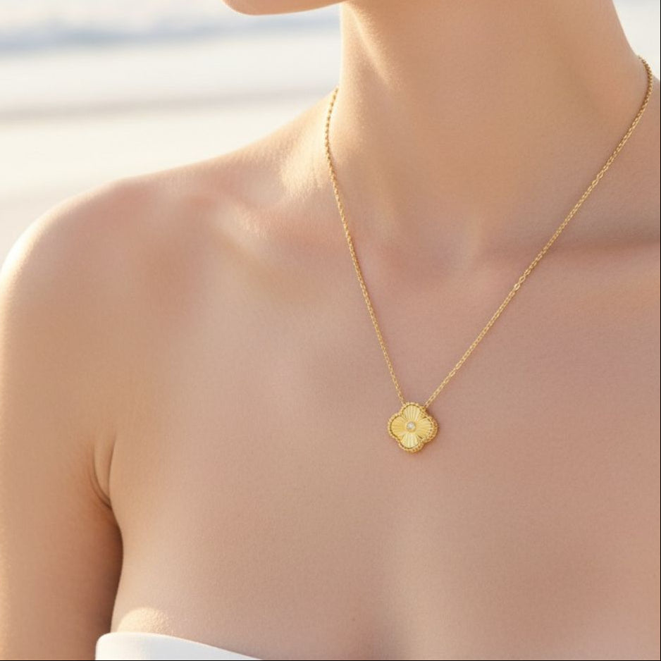 Crystal Clover Necklace