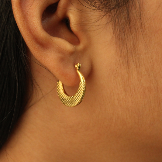 Harper Golden Anti-tarnish Hoops (ER121)
