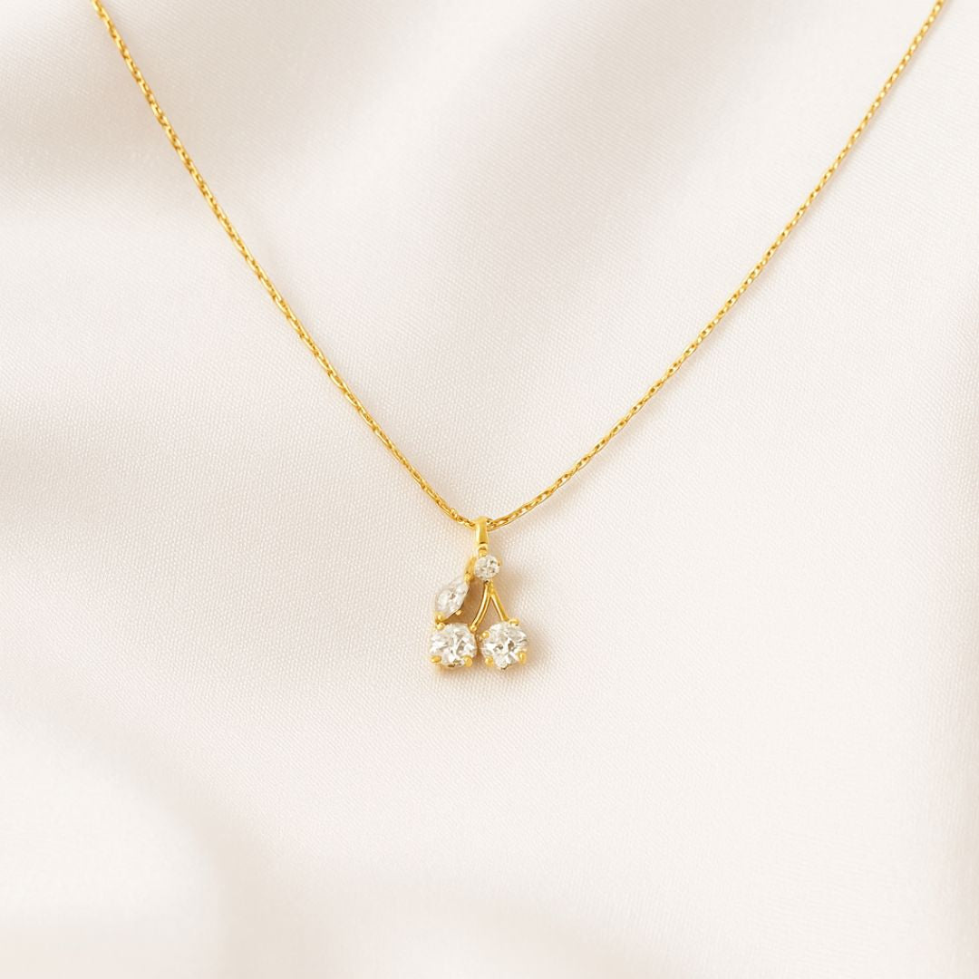 Studded Cherry Necklace
