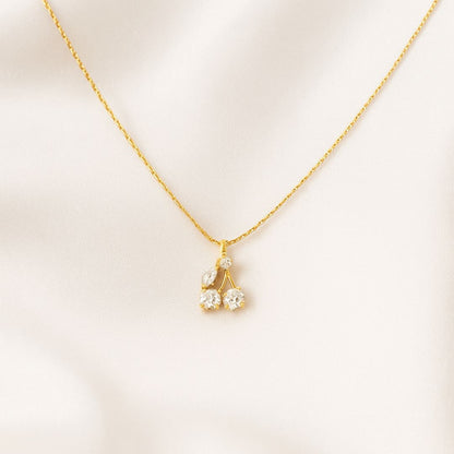 Studded Cherry Necklace
