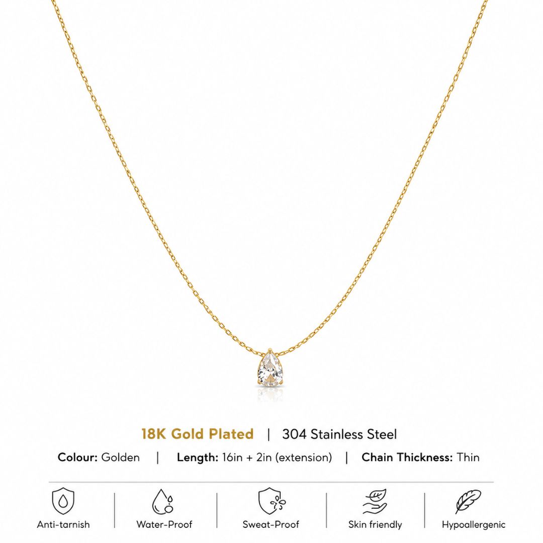Waterdrop Solitaire Necklace