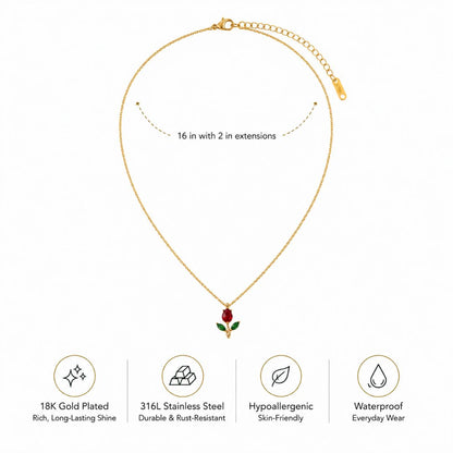 Rooted in Shine (Red) Necklace