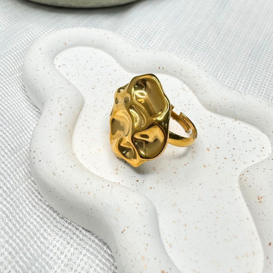 Moon Crater Adjustable Anti-tarnish Ring (RG258)