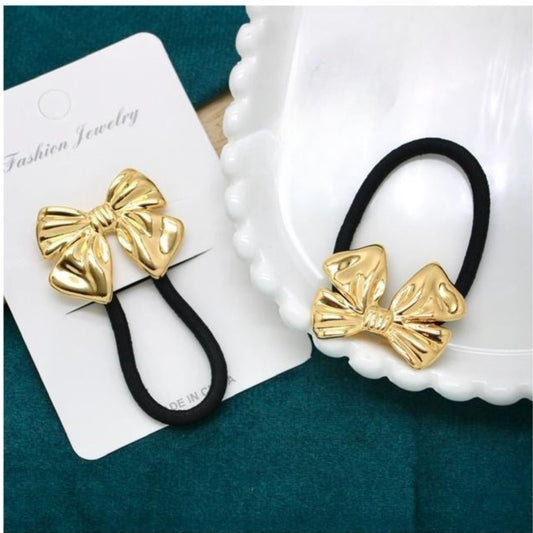 Golden Bow Hair Pony Cuff 1.0