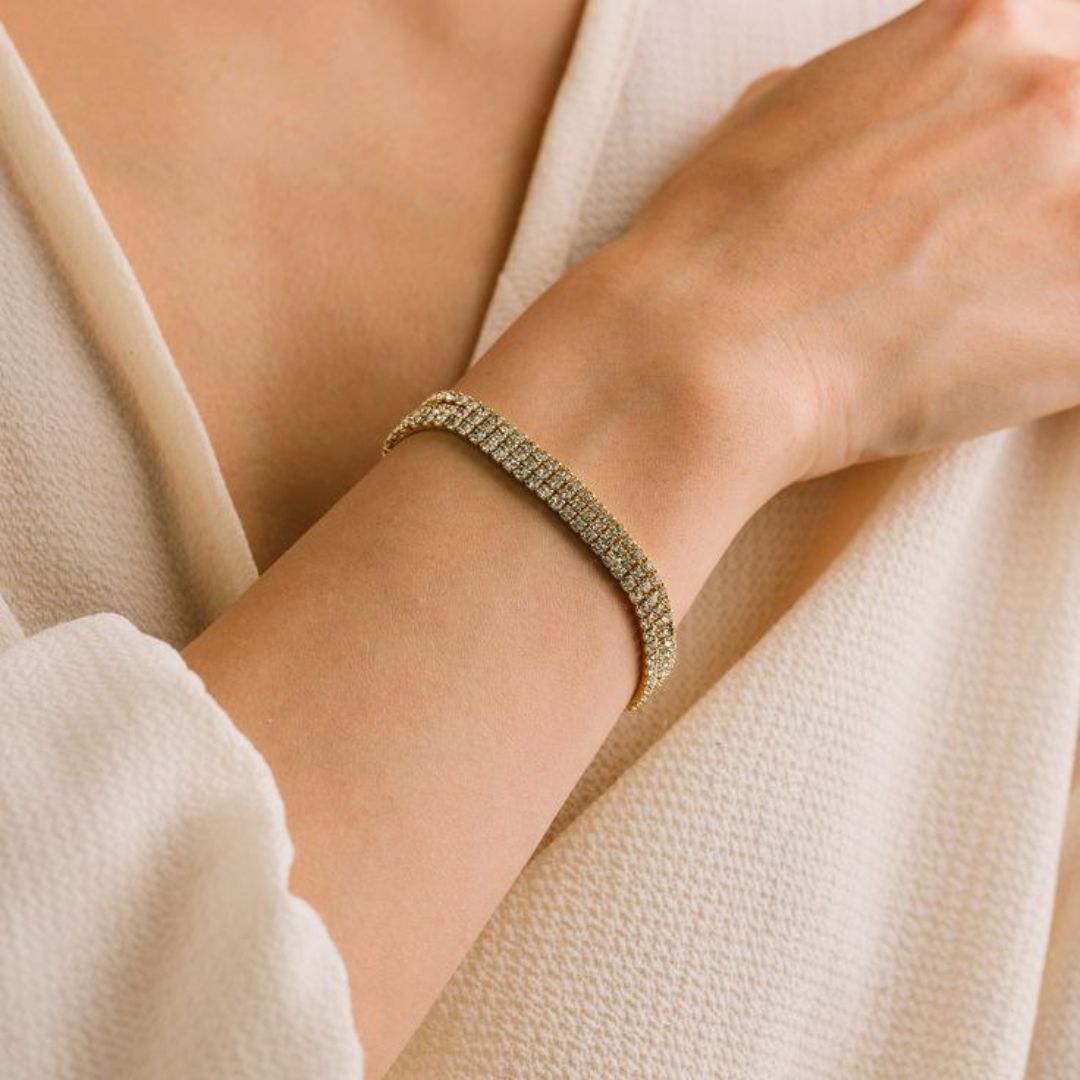 Triple Layer Tennis Bracelet