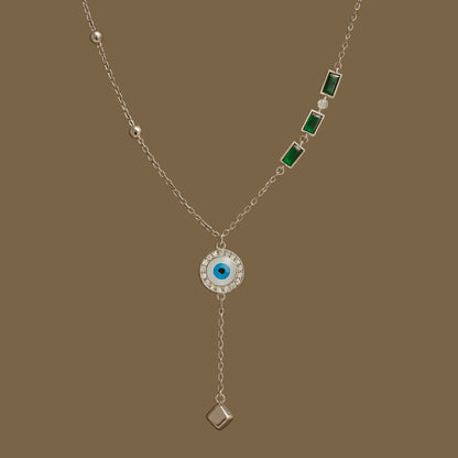 Emerald Evil Eye Necklace