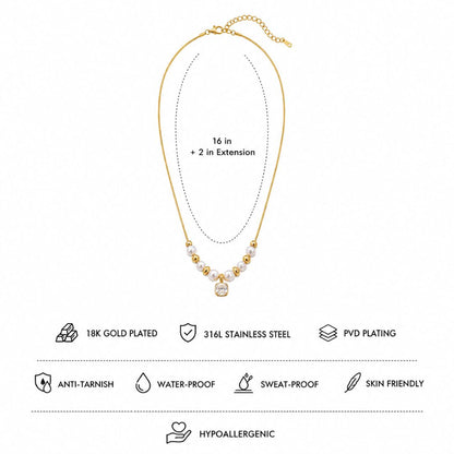 Celeste Pearl Drop Necklace