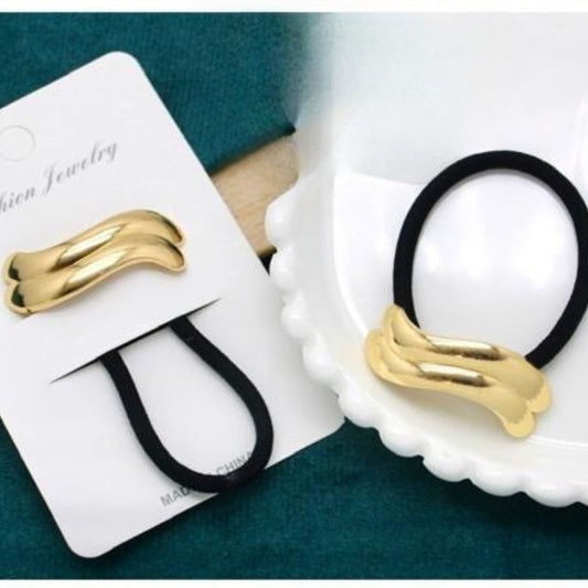 Gold Wave Hair Pony Cuff