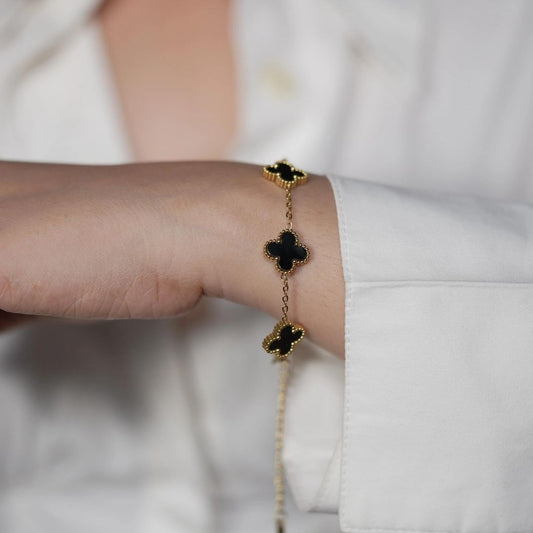 Taylor Clover Black Bracelet (BL714)