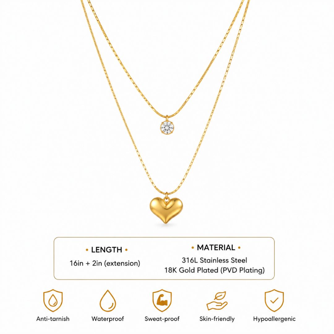 Heart Duo Necklace