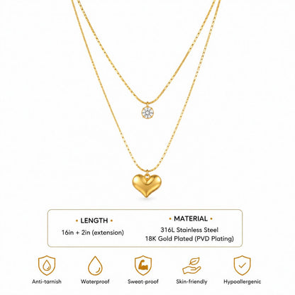 Heart Duo Necklace