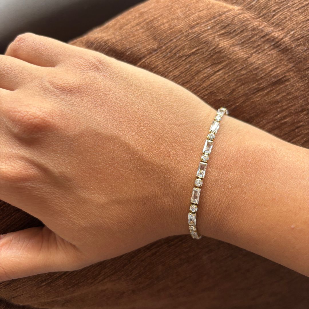 Sienna Glow Tennis Bracelet