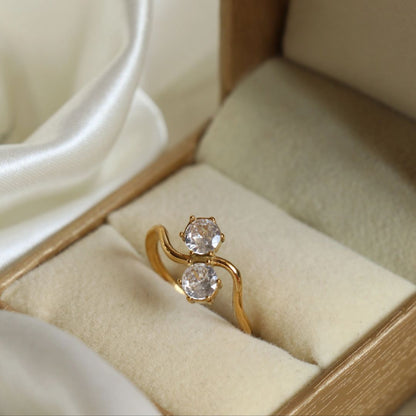 Dual Soliatire Ring