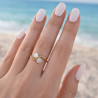 Dual Soliatire Ring