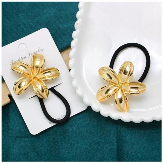 Golden Bloom Hair Pony Cuff