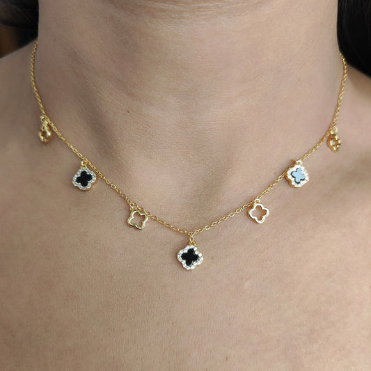 Midnight Bloom Charms Necklace