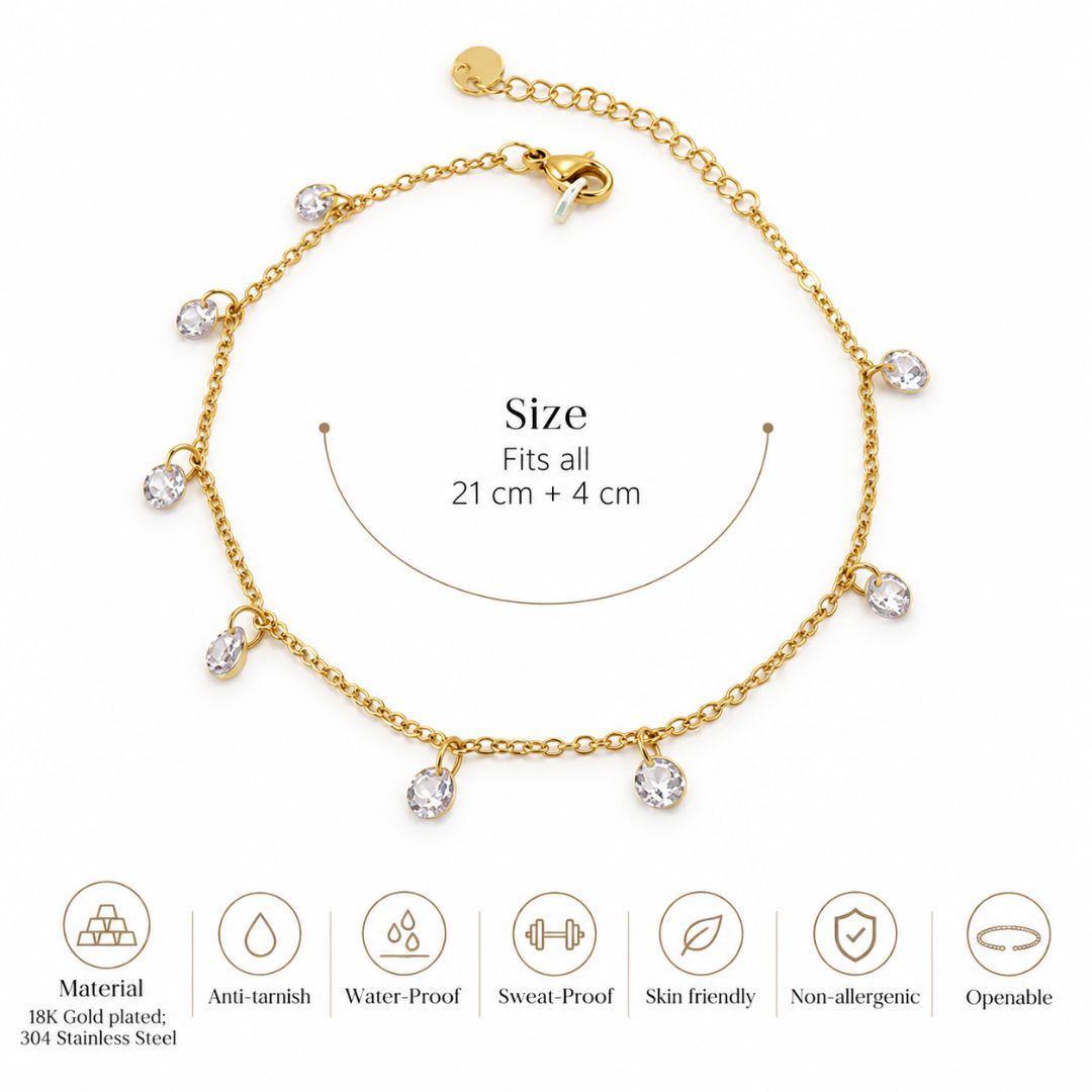 Crystal Drift Anklet