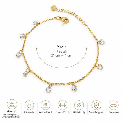 Crystal Drift Anklet