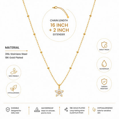 Gilded Petal Necklace