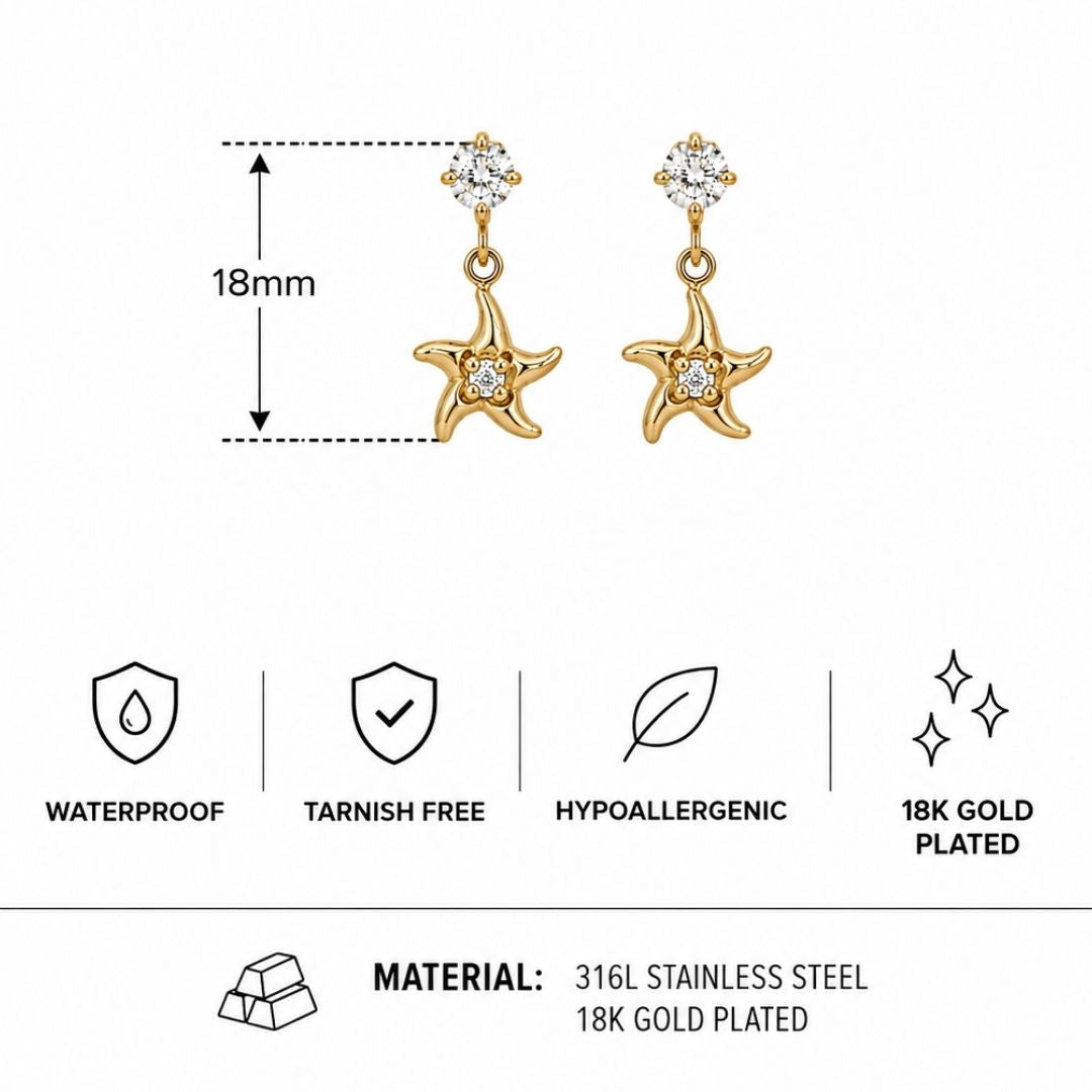 Seastar Drop Earrings