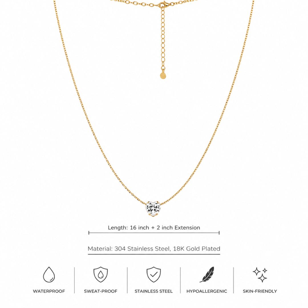 Heartlight Solitaire Necklace