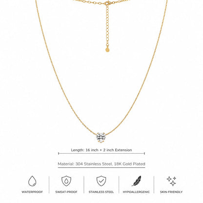 Heartlight Solitaire Necklace