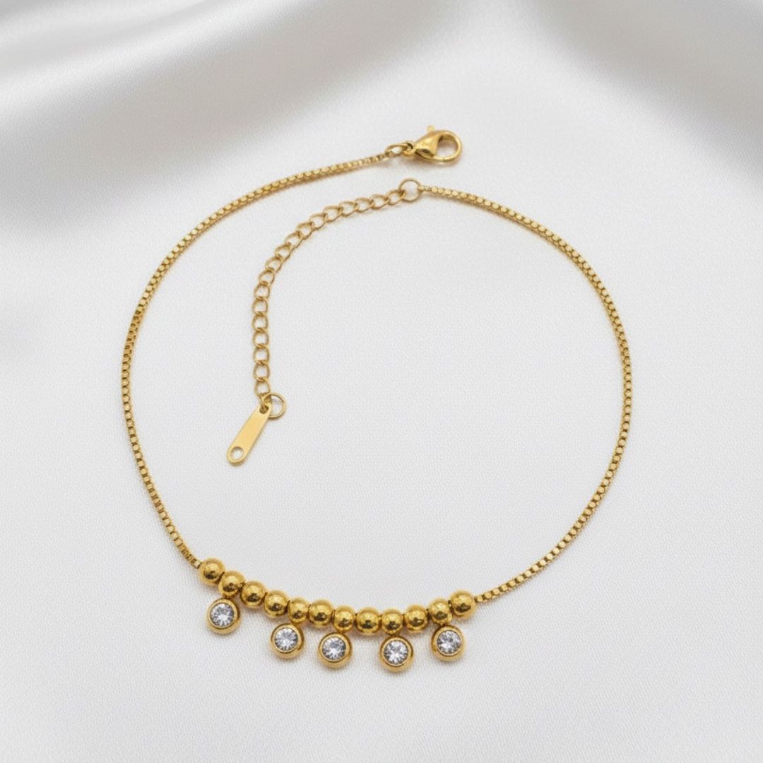 Auric Drops Anklet