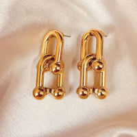 Ava Bold Double Link Earrings