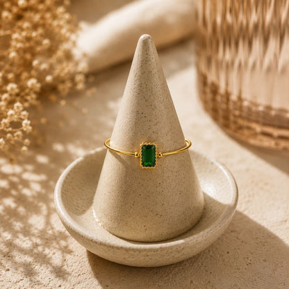 Juno Green Stone Ring