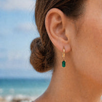 City Chic Emerald Hoops Earrings