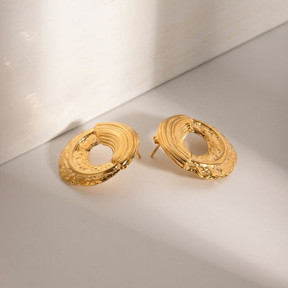 Golden Donut Earring