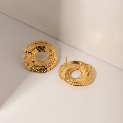 Golden Donut Earring