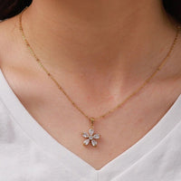 Gilded Petal Necklace