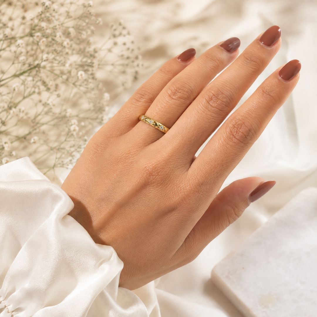 Vienne Quilted Band Ring