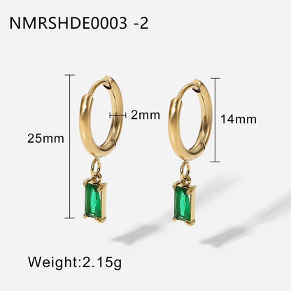 City Chic Emerald Hoops Earrings