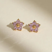 Dazzling Daisy Pink Earrings