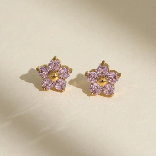 Dazzling Daisy Pink Earrings