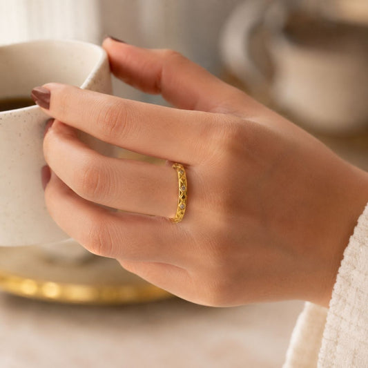 Vienne Quilted Band Ring