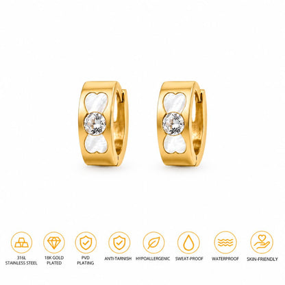 Noor Heart Hoop Earrings