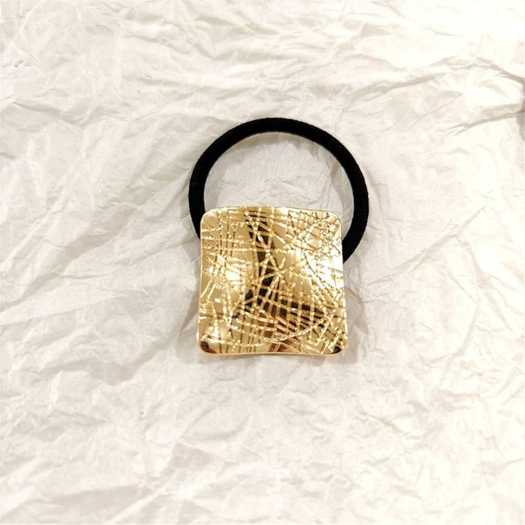 Textured Gold Square Pony Cuff