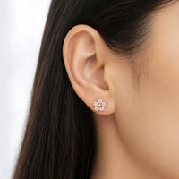 Dazzling Daisy Pink Earrings