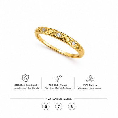 Vienne Quilted Band Ring