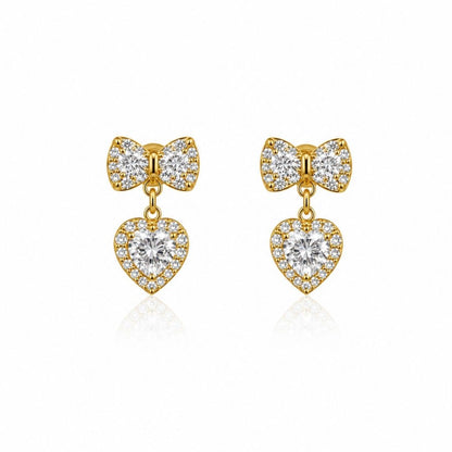 Nazakat Bow Heart Earrings