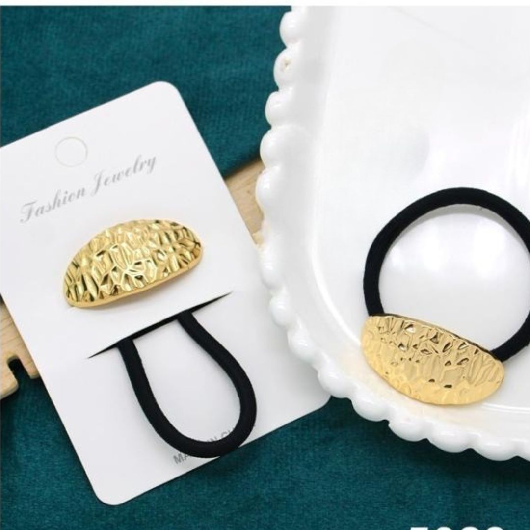 Textured Gold Hair Pony Cuff